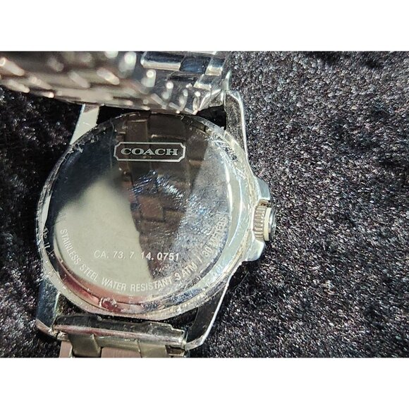 Coach Women’s Pink Dial Stainless Steel Bracelet Watch – Model CA.73.7.14.0751 - Picture 6 of 9
